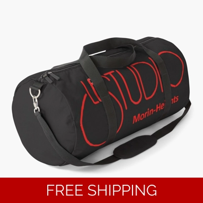 Le Studio Duffle Bag Black Red Logo MH Red